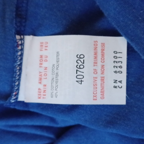 4/$40 Blue Hooded Long Sleeve Tee - Size Medium - Picture 6 of 6